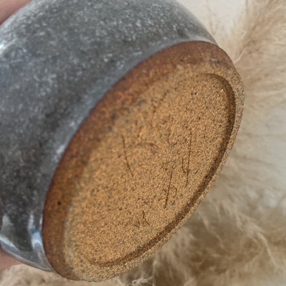 Vintage handmade stoneware vase home decor pottery accent gift - Picture 7 of 12